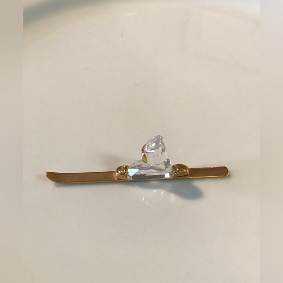 Swarovski Crystal/Gold Ski & Boot - Picture 4 of 5